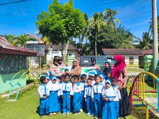 Polres Rohul Lakukan Penanaman Pohon di TK Islam Sialang Jaya