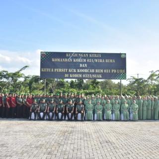 Danrem 031/WB Lakukan Kunjungan Kerja ke Markas Kodim 0322/Siak.