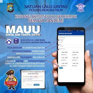 Tak Perlu Antri dan Takut Tertular Virus Corona, Masyarakat Rohil Kini Bisa Buat SIM Lebih Mudah Den