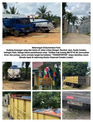 Kerap Jadi Tempat Langsir Truk SPBU, Gudang di Seberang Koperasi Cenaku Lestari Sembunyikan Armada I