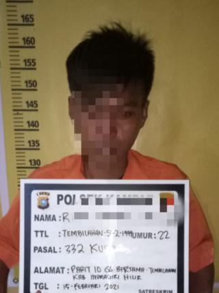 Larikan Anak Gadis Dibawah Umur,Pelaku Ditangkap Unit Reskrim Polsek Kampar di Kota Pekanbaru