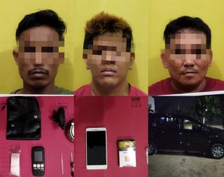 3 Pengedar Shabu Diringkus Resnarkoba Polres Kampar Pada 2 Lokasi di Tapung Hilir