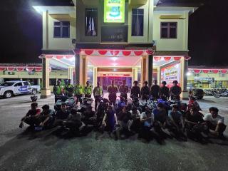10 Unit Sepeda Motor Terjaring Razia KRYD Wilayah Hukum Polres Kampar.