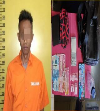 Polsek Tapung Hulu Tangkap Pengedar Shabu di Desa Danau Lancang
