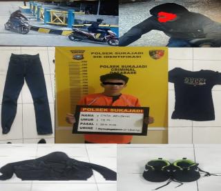 Satu Orang Pelaku Pencurian Sepeda Motor Dibekuk Polisi Saat Berada Dikamar Hotel