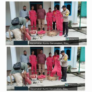Polsek Kunto Darussalam Cek Kesiapan Peralatan Cegah Karhutla di PT SAM-S