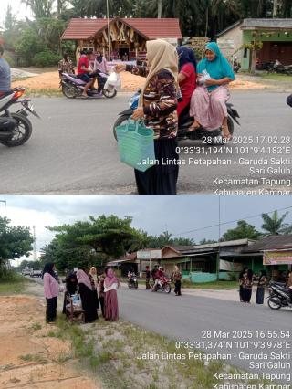 Dukung RUU TNI, Ormas Dan Masyarakat Berbagi Takjil gratis Didesa Sari Galuh