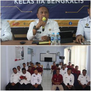 Kalapas Bengkalis Tekankan Disiplin dan Integritas Petugas Dalam Rapat Dinas Rutin