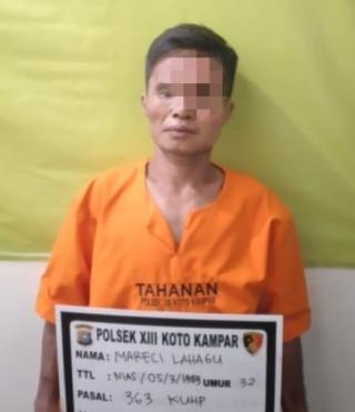 Kepergok Nyuri Motor Diteriaki Maling, Pelaku Ditangkap Unit Reskrim Polsek XIII Koto Kampar