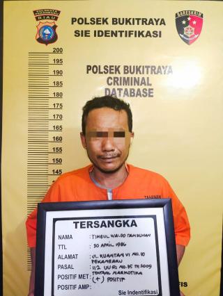 Sikat Penyalahgunaan Narkotika di Jalan Durian,diamankan Tim Opsnal Polsek Bukit Raya.