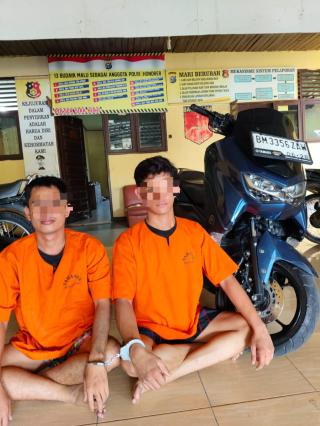 Polsek Siak Hulu Bekuk Dua Pelaku Curanmor di Pandau Permai, Motor N Max Raib 5 Menit!