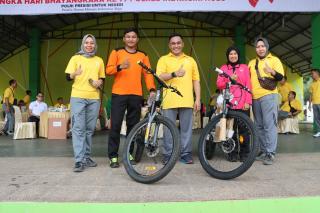 Polres Inhu Menggelar Olahraga Bersama TNI,Forkopimda dan Elemen Masyarakat Inhu