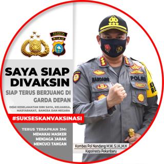 Dukung Program Vaksin Sinovac,Kapolresta dan Istri Lakukan Pemeriksaan Screening Covid-19 Jelang Ter