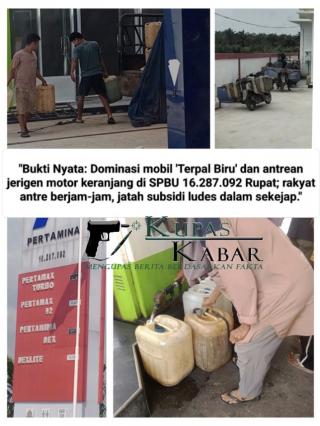 Ironi Negeri Terluar: Saat Rakyat Rupat Mengantre Derita, SPBU 16.287.092 Justru Manjakan Pelangsir 