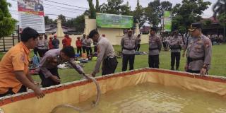 Kapolres Kampar Pimpin Apel Karhutla, 27 Unit Peralatan Siap Siaga, Tidak Ada yang Rusak