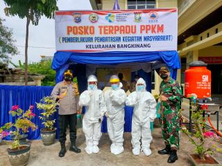 Forkopimda Kab.Kampar Tinjau Posko Terpadu PPKM Kelurahan Bangkinang Kec.Bangkinang Kota
