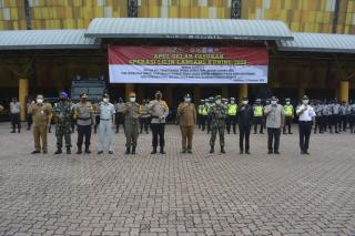 Kapolresta Pekanbaru hadiri Apel Gelar Pasukan Operasi Lilin Lancang Kuning 2020