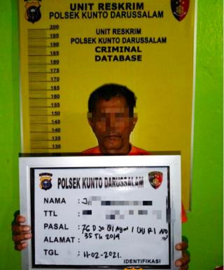 Seorang Kakek Melakukan Aksi Bejatnya Diciduk Polisi Di Kebun Sawit.