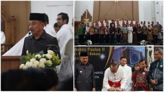 Pesan Harmonisasi Wawali Harris Bobihoe Dihadapan Jamaat Gereja Katolik Santo Yohanes II