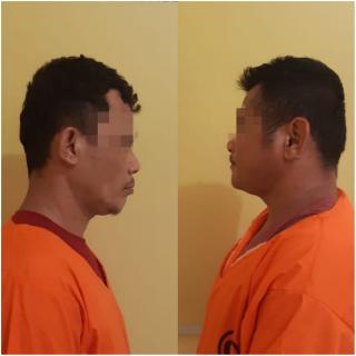 Polsek Kampar Kiri Hilir Ringkus 2 Orang Pengedar Shabu di 2 Lokasi Diwilayah Desa Simalinyang