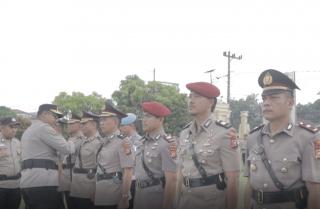 Kapolres Pimpin Sertijap Kasat Reskrim dan Tiga Kapolsek Jajaran Polres Kampar