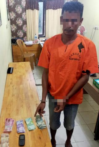 Tim Opsnal Polsek Siak Hulu Tangkap Penjual Nomor Judi Togel di Kedai Tuak Desa Pandau Jaya