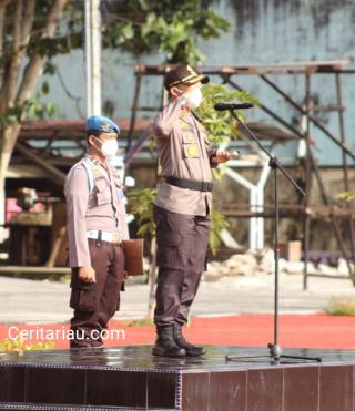 Kapolres Bengkalis Pimpin Apel Pasukan Persiapan Pengamanan Natal 2020