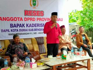 Ketua DPRD Propinsi Kaderismanto Jemput Aspirasi Masyarakat Wonosari Bengkalis