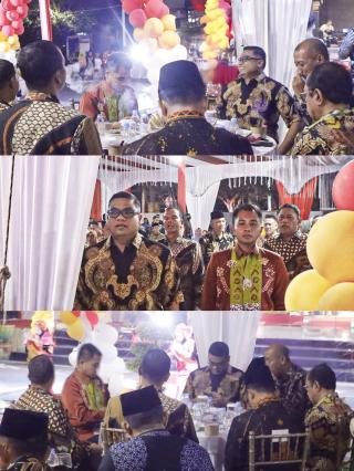 Kapolres Kampar Bersama Masyarakat Rayakan Malam Resepsi Kenegaraan HUT RI ke-80 di Kabupaten Kampar