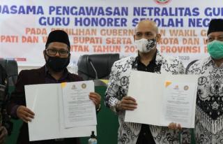 Cegah Pelanggaran Dalam Pilkada,Bawaslu-PGRI Tandatangani MOU