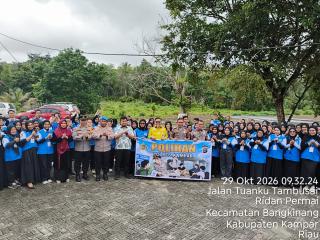 Pelaksanaan Program Polisi Peduli Pengangguran (POLIRAN) Polres Kampar di Balai Latihan Kerja Kabupa