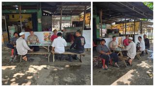 Silaturahmi di Warung Kuhe, Kapolsek Kampar Ajak Masyarakat Air Tiris Jaga Lingkungan dari Pencurian