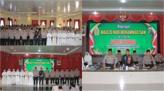 Teladani Akhlak Rasulullah, Wujudkan Polri Presisi!" Kapolres Kampar Peringati Maulid Nabi
