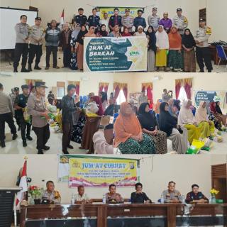 Kapolsek Siak Hulu Berikan Sentuhan Terakhir,  Jalankan Jumat Berkah dan Dengarkan Curhat Masyarakat
