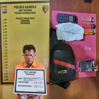 Polsek Tapung Hulu Amankan Seorang Pelaku Tindak Pidana Narkotika Jenis Shabu