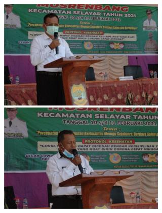 Musrenbang kecamatan Selayar 2021,Secara Resmi Dibuka Plt.Sekda lingga