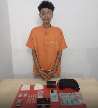 Polsek Kampar Tangkap Pelaku Narkoba di Desa Batang Bagindih sita 11,98 Gram Sabu-sabu