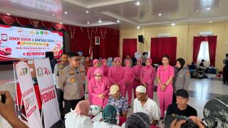 Polres Kampar Gelar Bakti Kesehatan, Sosial Rangkaian Hari Bhayangkara Ke80