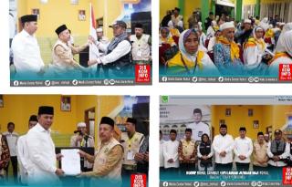Wakil bupati H.Indra Gunawan Sambut Kepulangan Jamaah Haji Rohul.