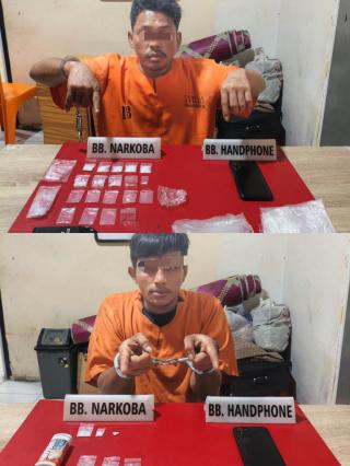 Dua Pelaku Narkoba Ditangkap di TKP Berbeda Oleh Satresnarkoba Polres Kampar