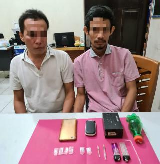 Tim Ojoloyo Resnarkoba Polres Kampar Tangkap 2 Tersangka di Desa Kubang Jaya Siak Hulu