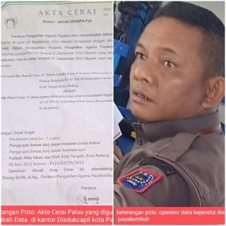 Dugaan Pemalsuan Data Kependudukan Melibatkan Oknum Pegawai Disdukcapil Payakumbuh Resmi Dilaporkan 