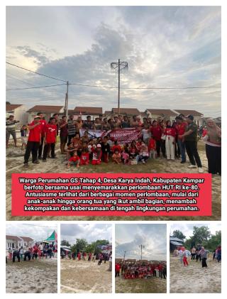 Semarak HUT RI ke-80 Warga GS Tahap 4 Karya Indah Kampar