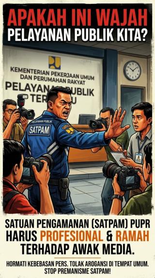 Miris nya satpam dinas PU pr kota Dumai Riau arogan terhadap wartawan.