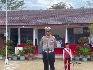 Police Goes To School, Satlantas Polres Inhil Berikan Pembekalan Tertib Lalu Lintas Usia Dini