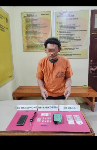 Polsek Kampar Kiri Tangkap Pengedar Narkoba Sita 9 paket Sabu-sabu 