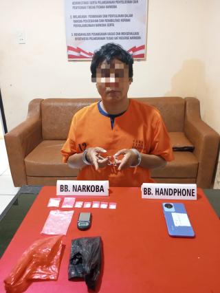Tim Ojoloyo Polres Kampar Ciduk Pengedar Sabu di Bangkinang, Amankan 6,84 Gram Barang Bukti!
