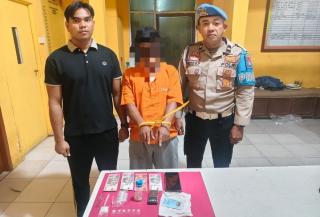 Polsek Tapung Hilir Tangkap Warga Kota Aman Kantongi Narkoba Jenis Sabu-sabu