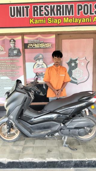 Polsek Kampar Tangkap Pelaku Pencurian Sepeda Motor Yang Terjadi di Desa Sendayan