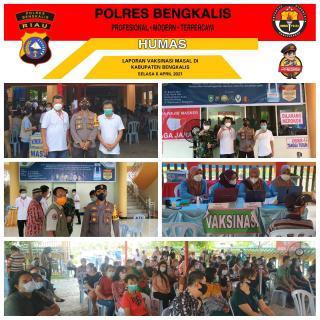 Kapolres Bengkalis,Dukung Program Strategis Nasional Vaksinasi Covid-19